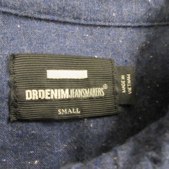 Dr. Denim Mens Flannel Button Down Shirt size Small Slub Cotton Long Sleeve‎ - Picture 3 of 10